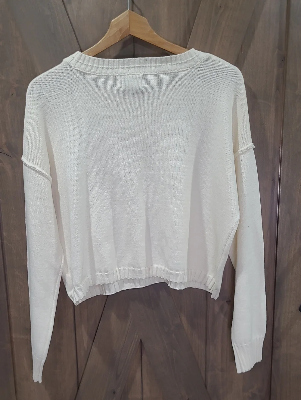 Red Embroidery Lobster Crew Neck Sweater M